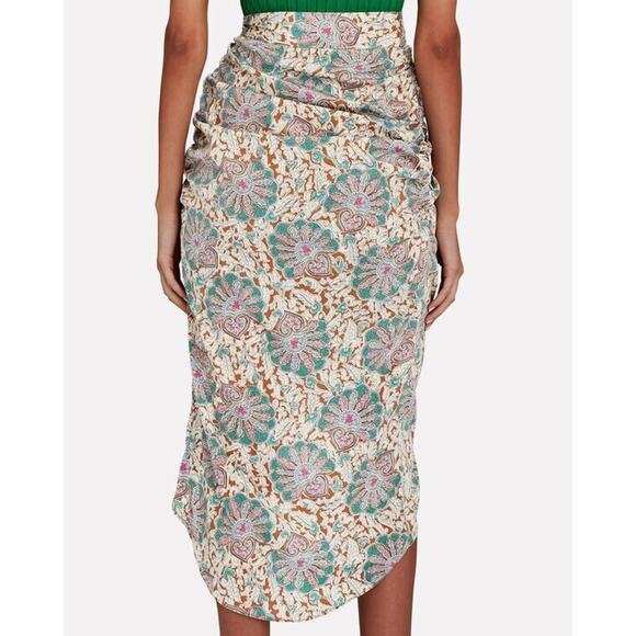 $478 VERONICA BEARD ALLAIRE SKIRT IN MULIT COLOR PRINT SIZE 2 Silk - Picture 2 of 5